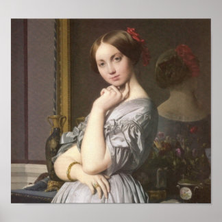 Affiches Comtesse d'Haussonville (détail), Ingres