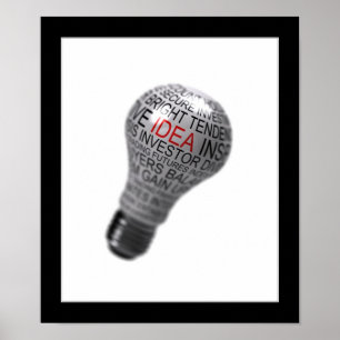 Affiches concept d'idée d'ampoule