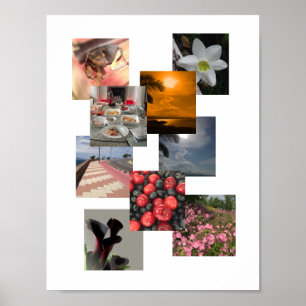 Affiches Conception de collage photo sans bordures