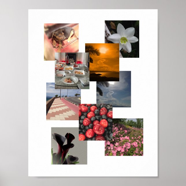 Affiches Conception de collage photo sans bordures (Devant)