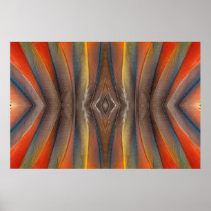 Affiches Conception de la plume Scarlet Macaw