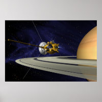 Conception de l'artiste de Cassini Saturn Orbit In