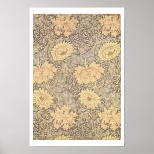 Affiches Conception de papier peint de "chrysanthème", 1876