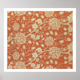 Affiches Conception de papier peint de tulipe, 1875