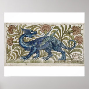 Affiches Conception "Dragon" pour une dalle (avec papier)