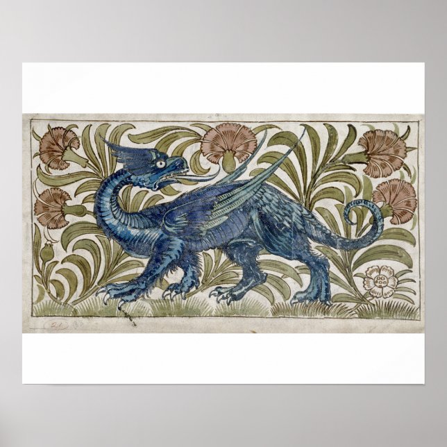 Affiches Conception "Dragon" pour une dalle (avec papier) (Devant)