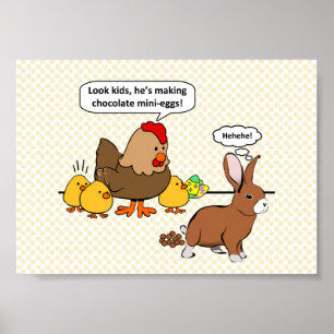 Affiches Conception drôle de dunette de chocolat