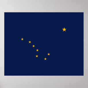 Affiches Conception du drapeau de l'État de l'Alaska