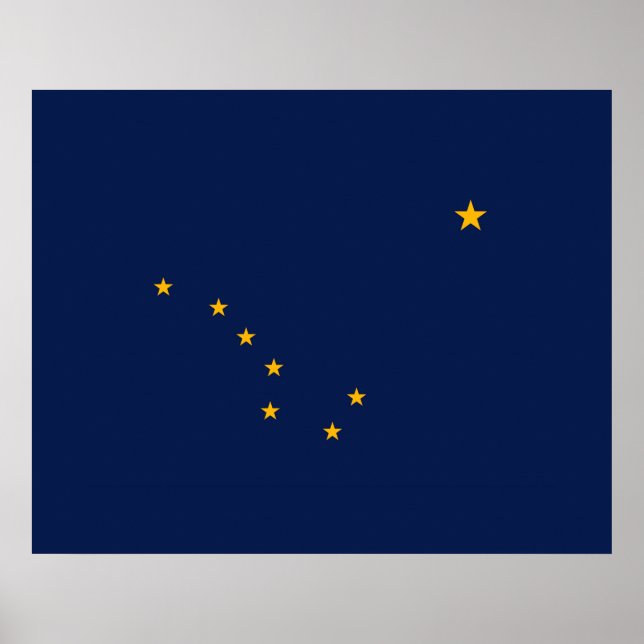 Affiches Conception du drapeau de l'État de l'Alaska (Devant)