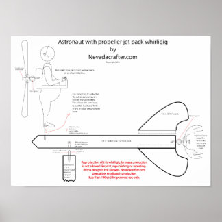 Affiches Conception d'un jet-pack astronaute