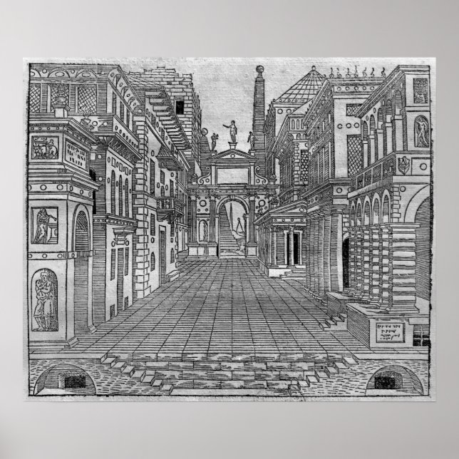 Affiches Conception d'une scène tragique (Devant)