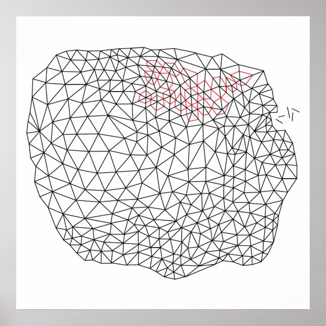 Affiches Conception géométrique de triangulation (Devant)