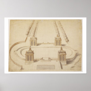 Affiches Conception pour un Bowling Green, Hampton Court, c