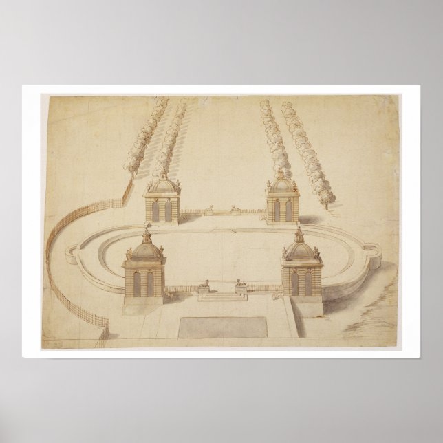 Affiches Conception pour un Bowling Green, Hampton Court, c (Devant)