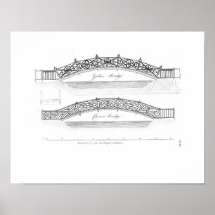 Affiches Conceptions pour des ponts de jardin, éditées 1773