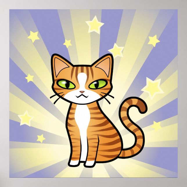 Affiches Concevez votre propre chat de dessin (Devant)