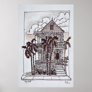 Affiches Conch House victorien  Key West, Floride