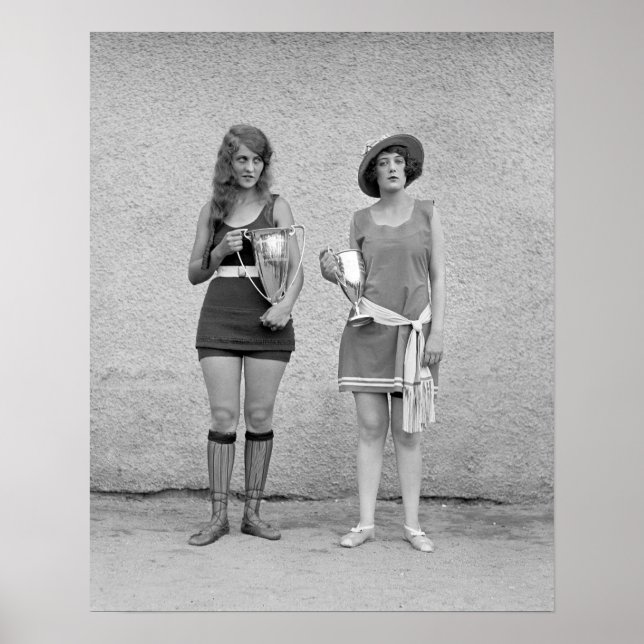 Affiches Concours de beauté de bain, 1922. Photo ancienne (Devant)
