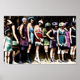 Affiches Concours de maillot de bain vintage