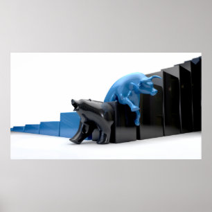 Affiches Concurrence de tendances d'Econonomic de Taureau