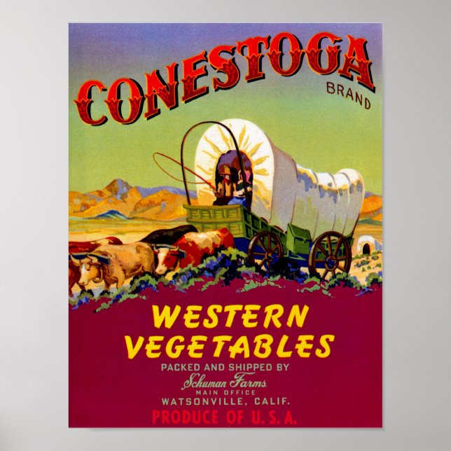 Affiches Conestoga Western Vegetables (Devant)
