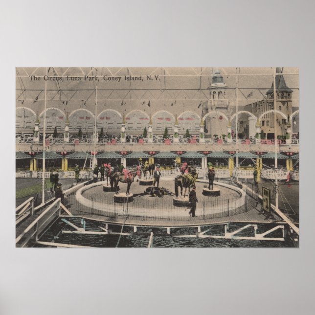 Affiches Coney Island, NY - Luna Park Circus Act (Devant)