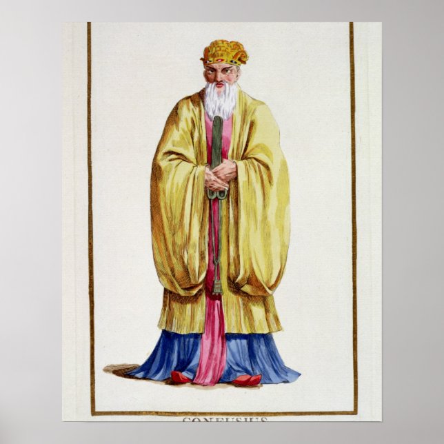 Affiches Confucius (551-479 av. J.-C.), de 'Receuil des Est (Devant)