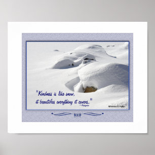 Affiches Congères sur des rochers avec citation inspirante