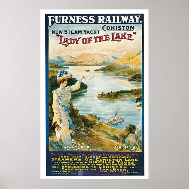 Affiches Coniston ferroviaire de Furie Angleterre Vintage v (Devant)