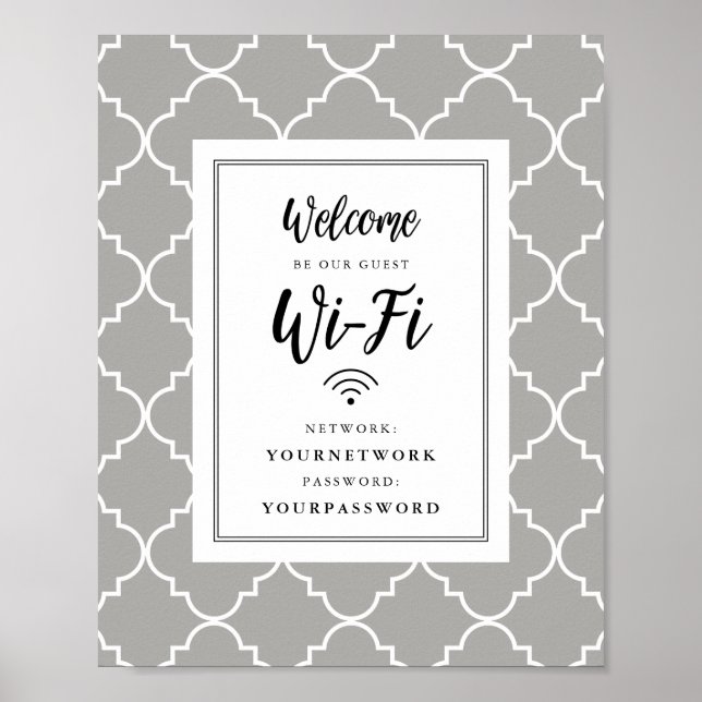 Affiches Connexion Wi-Fi Quatrefoil (Devant)