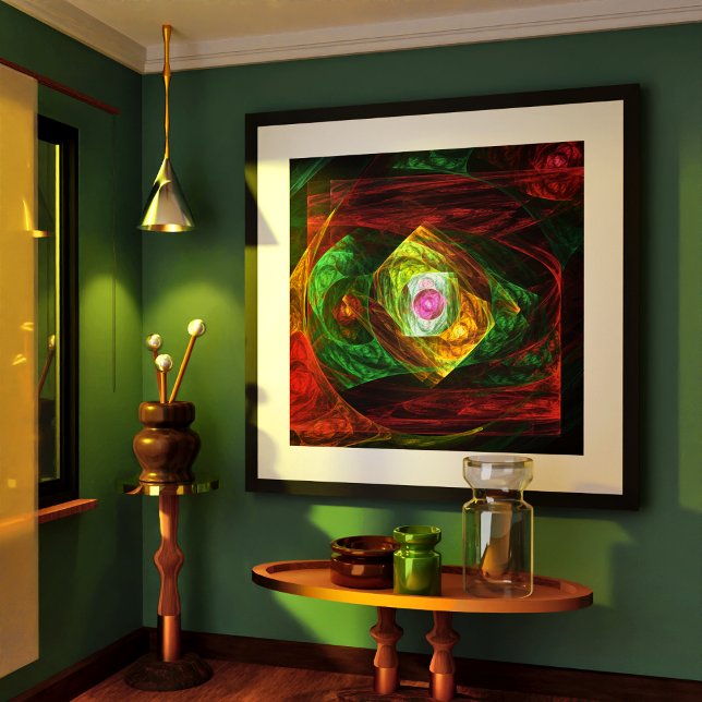 Affiches Connexions dynamiques Art Abstrait (Dynamic Connections Abstract Art Poster)