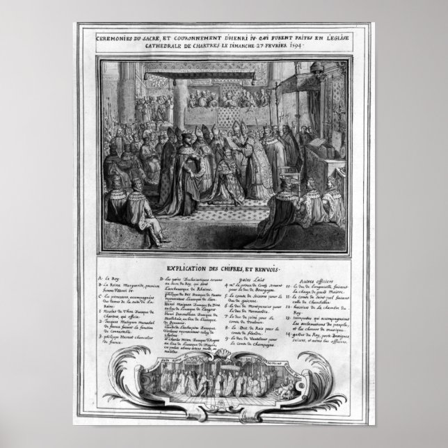 Affiches Consacrement et couronnement d'Henri IV (Devant)