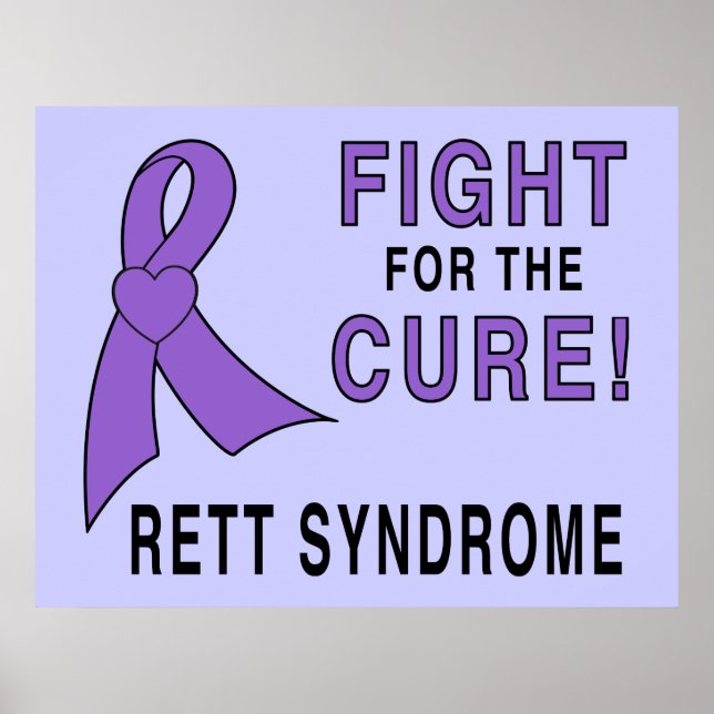 Affiches Conscience du syndrome de Rett : combattre pour la (Devant)