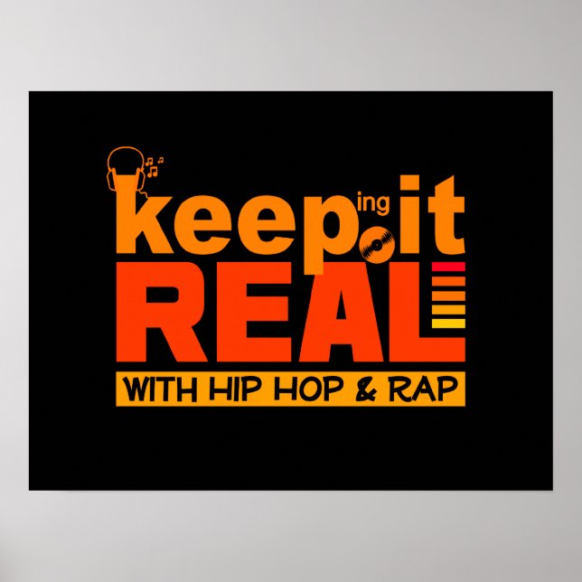 Affiches Conserver la réalité avec l'affiche hip hop (Devant)