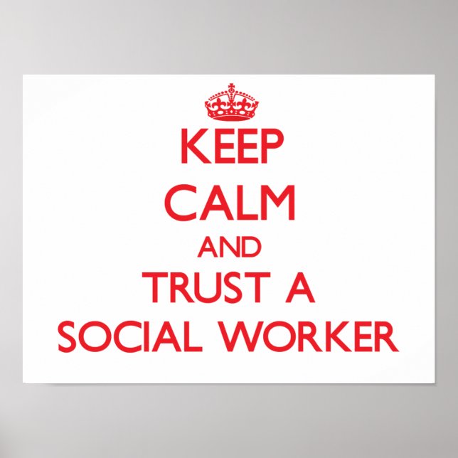Affiches Conserver le calme et faire confiance à un travail (Devant)