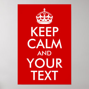 Affiches Conserver le calme et le texte
