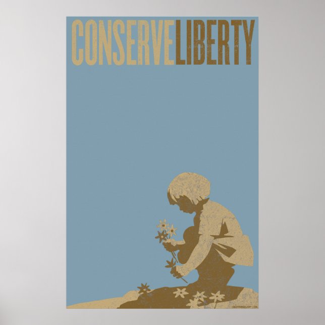 Affiches Conserver l'impression Liberty (Devant)
