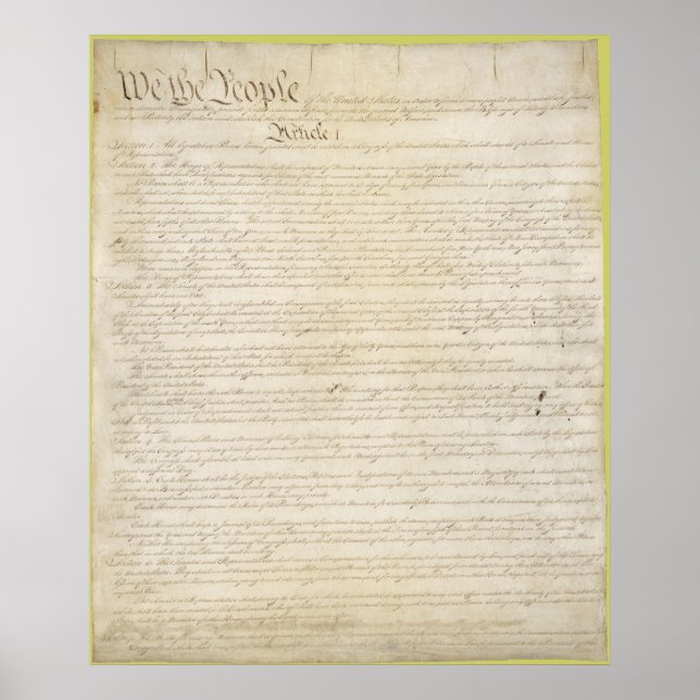 Affiches Constitution des États-Unis d'Amérique (Devant)