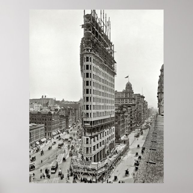 AFFICHES CONSTRUCTION DE BÂTIMENT DE FLATIRON 1902 (Devant)