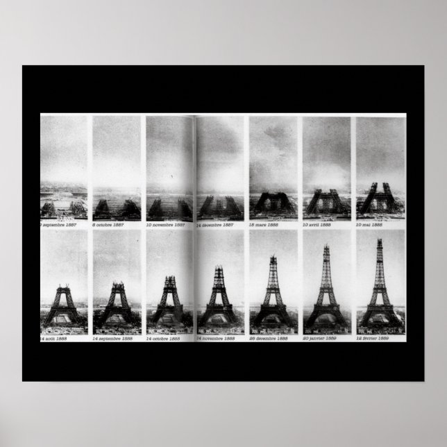 Affiches Construction de l'affiche Tour Eiffel (Devant)