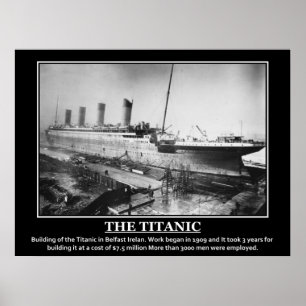 Affiches Construction du Titanic Image vintage 1909