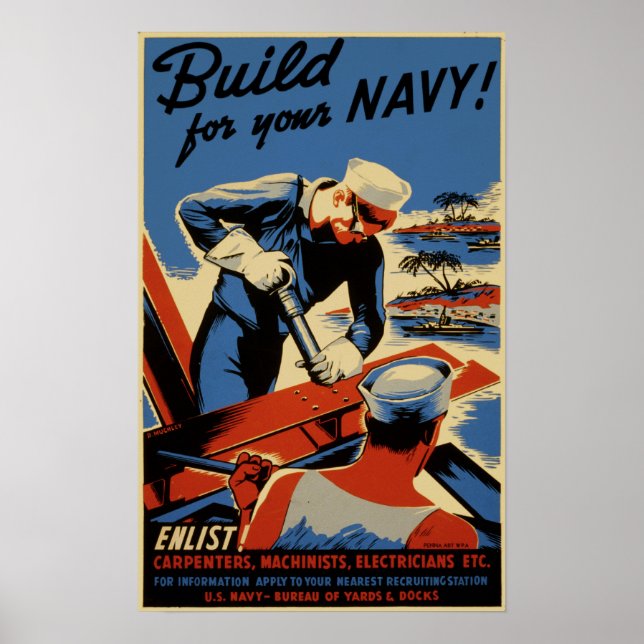 Affiches Construisez pour votre marine (Devant)