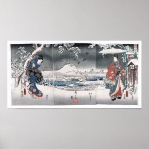 Affiches Conte de Genji Toyokuni Hiroshige Fine japonais