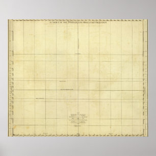 Affiches Contour de carte du monde