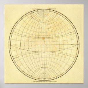 Affiches Contour d'hémisphère oriental