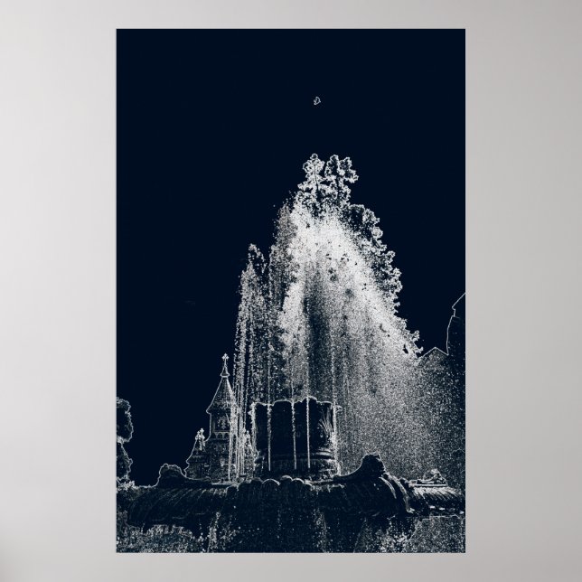 Affiches contour d'une nuit bleue (Devant)