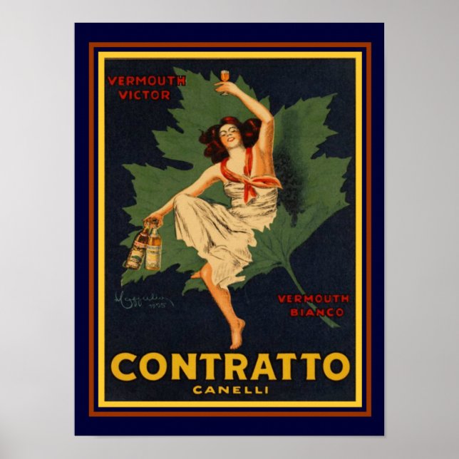 Affiches Contratto Cannelli  by Cappiello  12 x 16 Print (Devant)