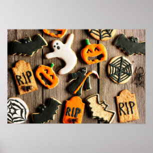 Affiches Cookies de pain d'épices maison Halloween
