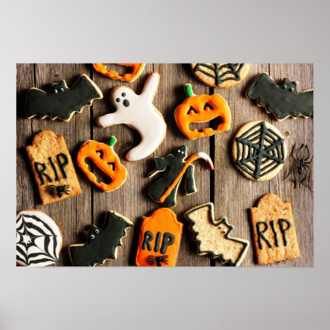 Affiches Cookies de pain d'épices maison Halloween (Devant)