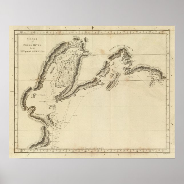 Affiches Cooks River, Alaska (Devant)